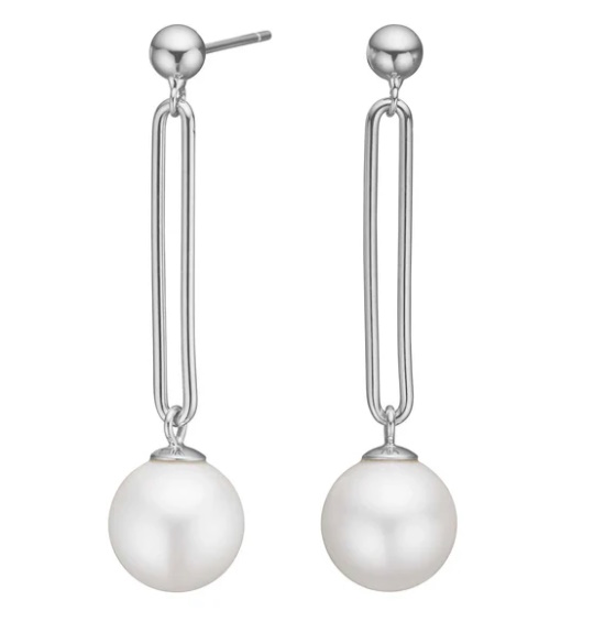 Ørehængere Pearly i sølv