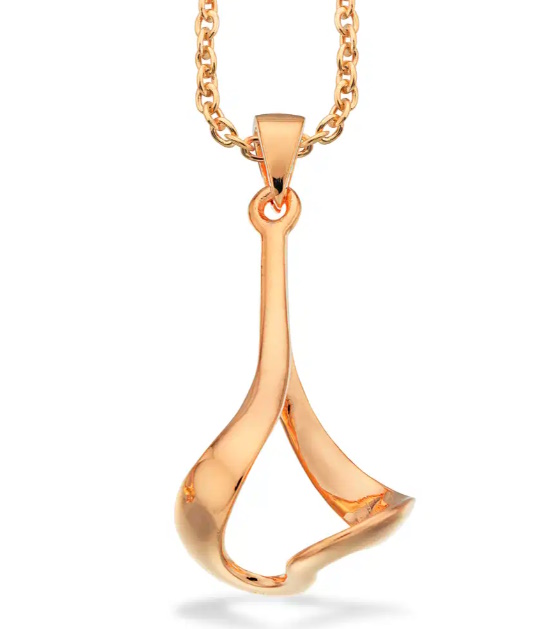 Vedhæng Sølv Forgyldt med 70 cm kæde