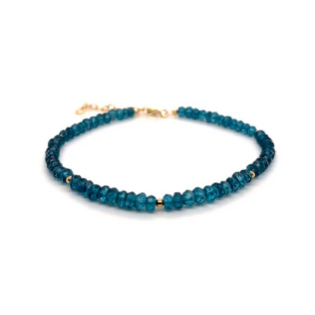 Armbånd London Blue Quarz Sølv Forgyldt