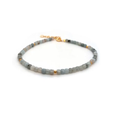 Armbånd Aquamarin Sølv Forgyldt