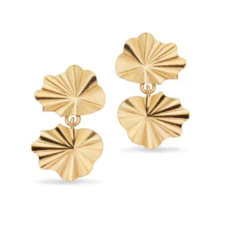Ørehænger plisse i 8 kt Guld