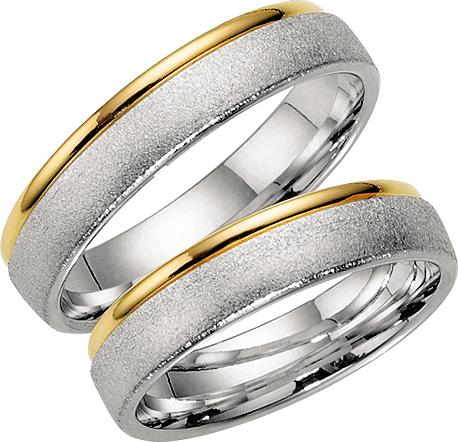 Ny mening Opaque kun Forlovelses/vielsesringe i guld GN2450 14k - Romance Smykker