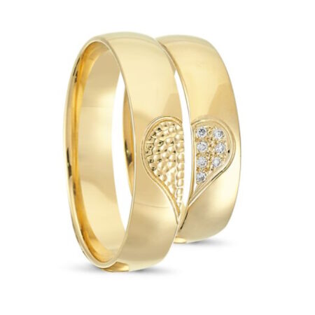 Hjerte vielsesringe Romance Smykker