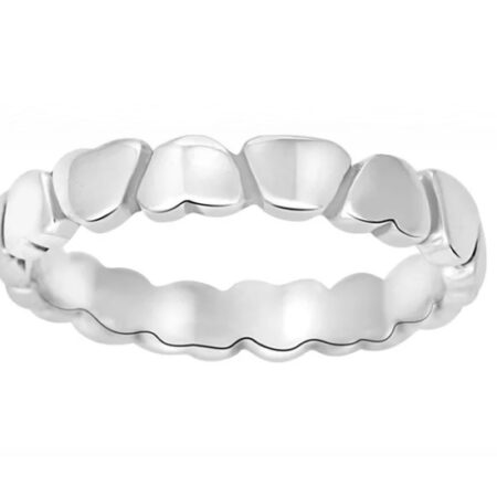 Sølv ring med hjerter