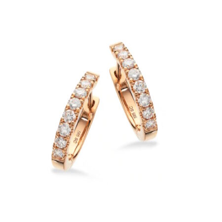 Dazzling Clip Creoler i 18 kt guld med brillanter