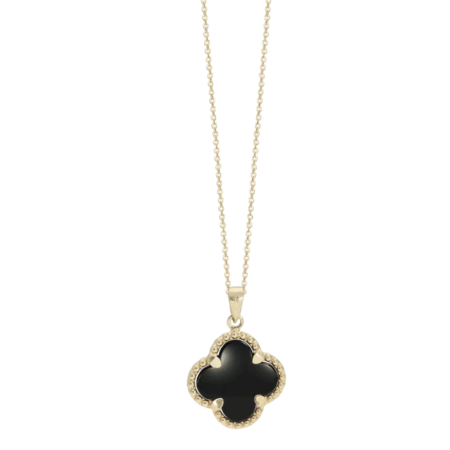 Halskæde clover black onyx