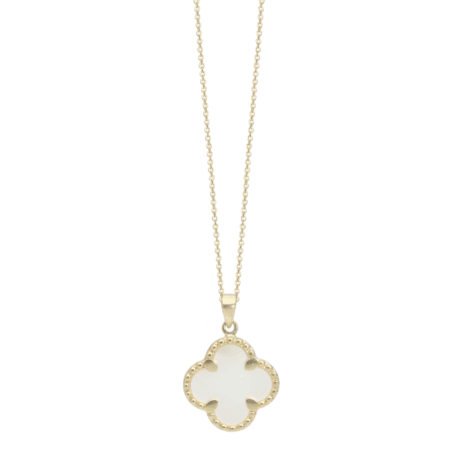 Halskæde clover mother of pearl