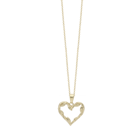 Halskæde bamboo heart