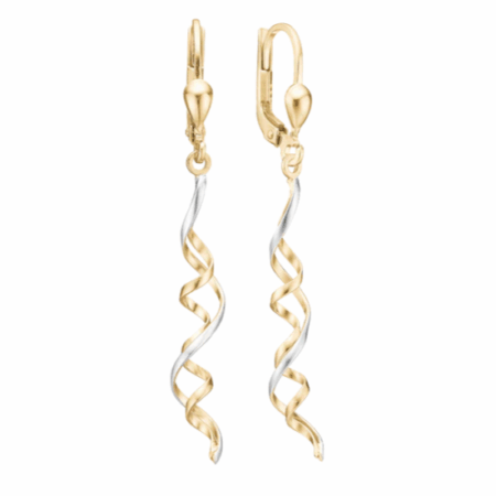 Ørehænger i 8 karat guld, Twist