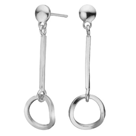 Ørehænger oval i sølv