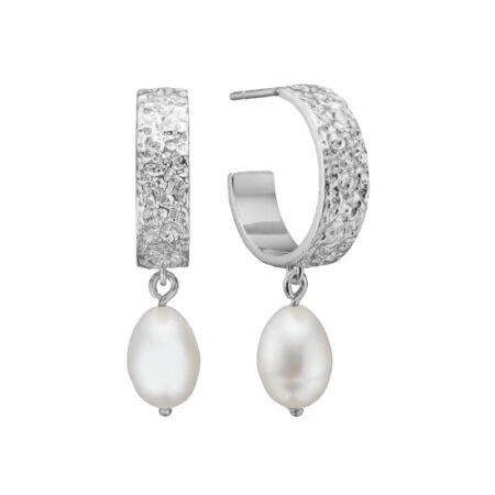 Halvcreol Feskvandsperle, 18 mm i sølv