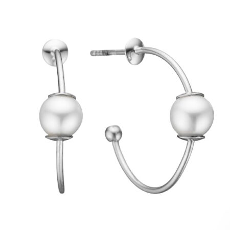 Halvcreol med ferskvandsperle 23 mm i sølv