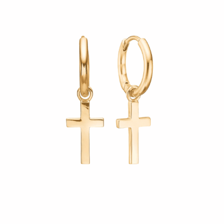 Ørehænger kors creol forgyldt