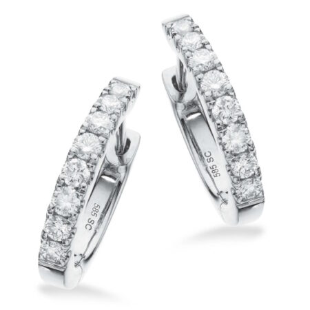 Dazzling Clip Creoler i 14 k guld, 17 mm