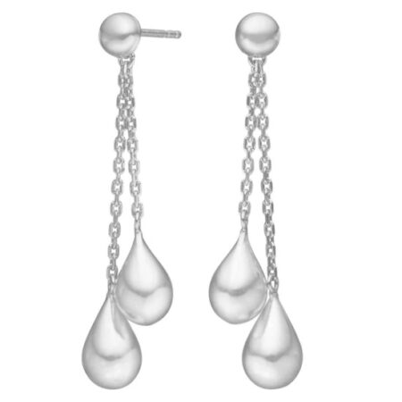 Ørehængere drops i Sølv