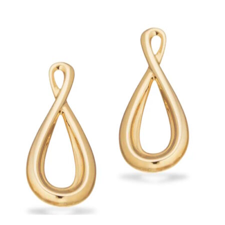 Øreringe ovale i 8 kt. guld