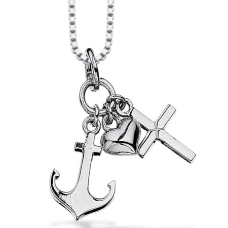 Vedhæng Tro-Håb-Kærlighed i sølv