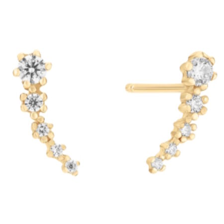 Ørestik med zirkonia i 8 kt guld