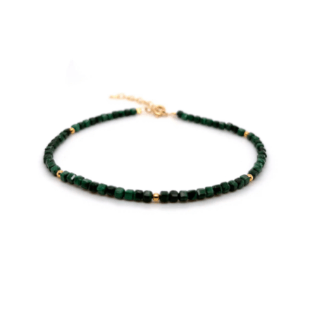 Armbånd Malakit Sølv Forgyldt