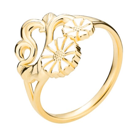 Marguerit ring Filigran i forgyldt sølv
