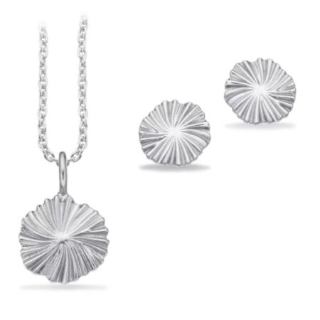 Pixel smykkesæt polet plisse i sølv