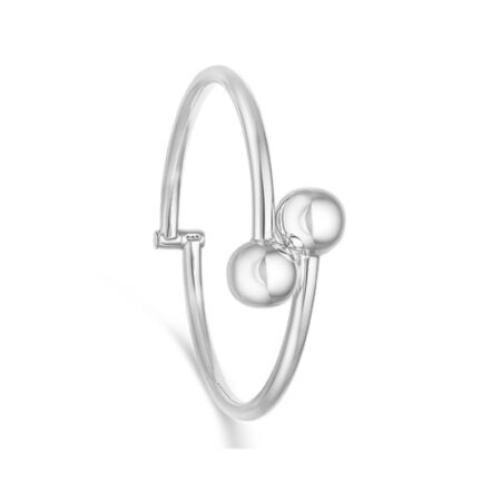 Elegant Kugle Armring med Lås