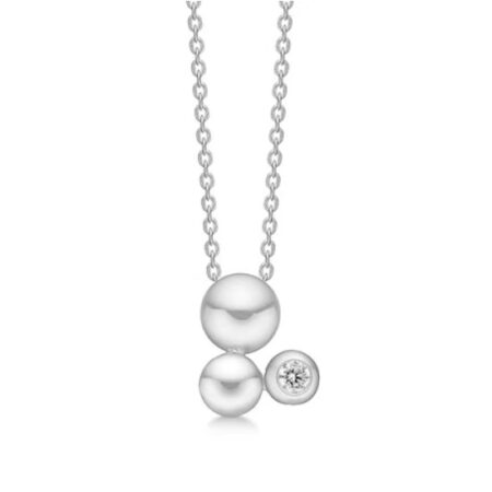 Elegant Kuglehalskæde i Sølv