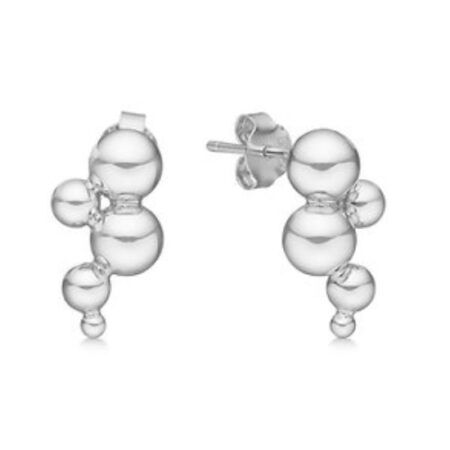 Elegante kugleøreringe i Sølv