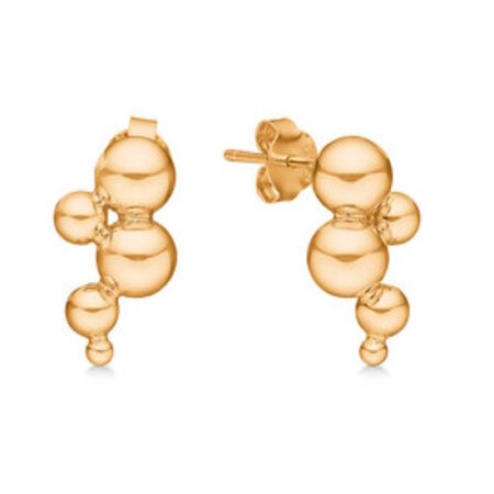 Elegante Kugleøreringe i 14 kt Guld