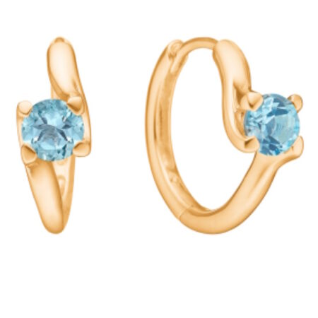 Creol Snoet med BlåTopaz i 8 kt Guld