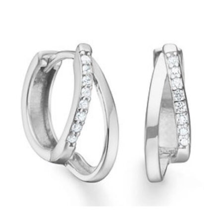 Moderne øreringe i Sølv