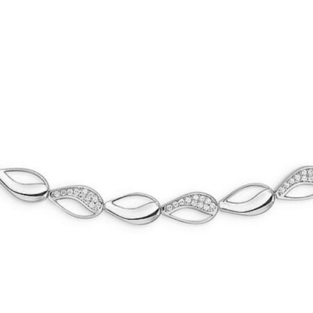 Zirkonia Halskæde i Sølv