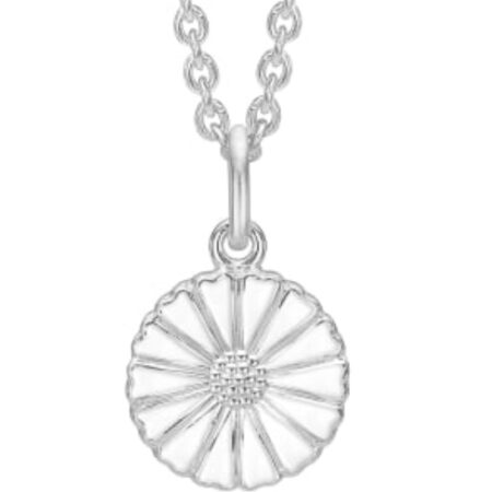 Marguerit Coillier Hvid Emalje i Sølv