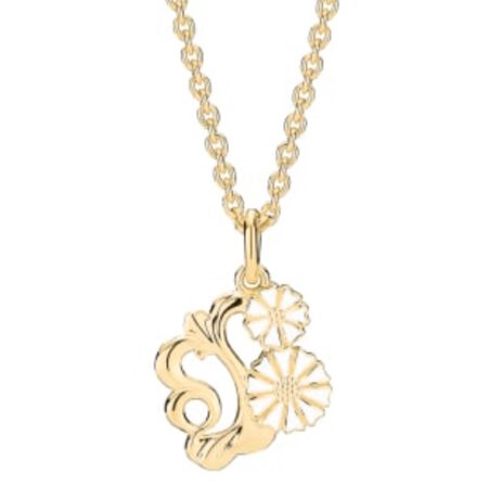 Marguerit Collier Filigran i 24 kt Forgyldt Sølv