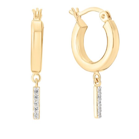 Creol med zirkonia i forgyldt Sølv