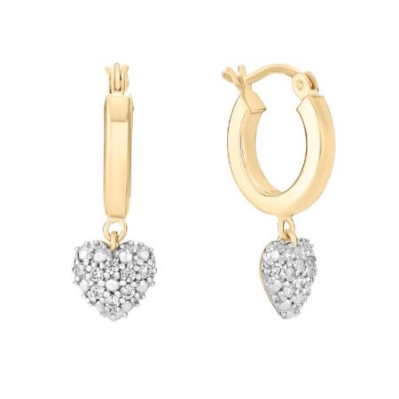 Creol med hjerte og zirkonia i Forgyldt Sølv