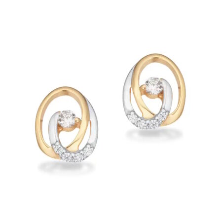 Ørering med Cubic Zirkonia i 8 kt guld