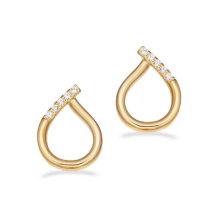 Øreringe med Cubic Zirkonia i 8 karat Guld