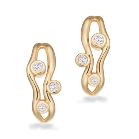 Halvcreol med zirkonia i 8 kt Guld