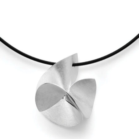 Vedhæng Børstet Blank i Sølv