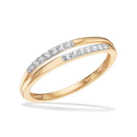 Ring med Cubic zirkonia i 8 kt Guld