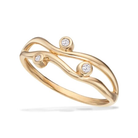 Ring med Cubic Zirkonia i 8 kt Guld