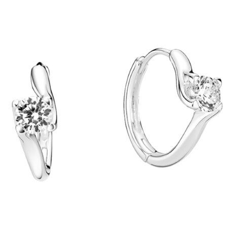 Creol med Blomst og zirkonia i Sølv