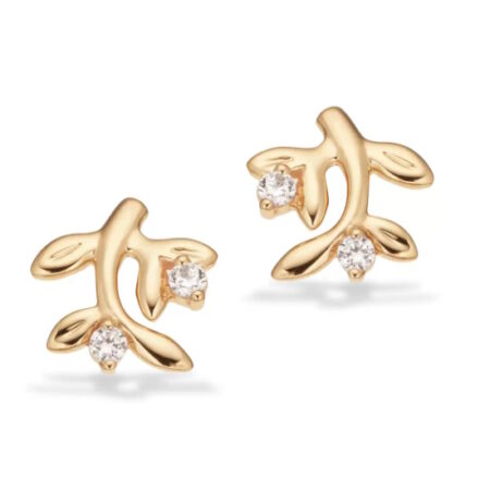 Øreringe med Cubic Zirkonia i 8 kt Guld