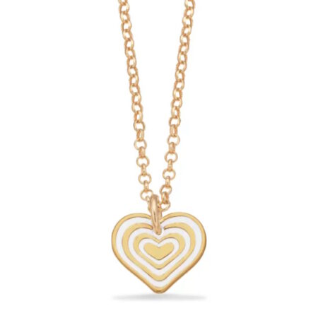 Halskæde Hjerte i Sølv Forgyldt