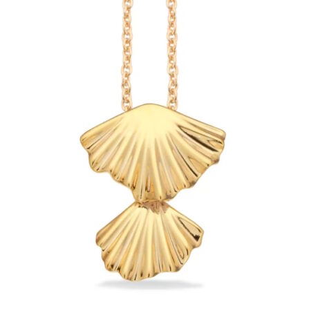 Halskæde Plisse i Sølv Forgyldt