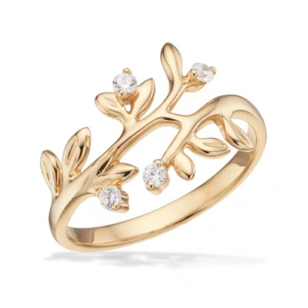 Ring med Cubic Zirkonia i 8 kt Guld