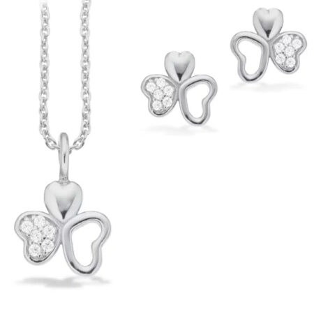 Pixel Smykkesæt Hjerte med Cubic Zirkonia