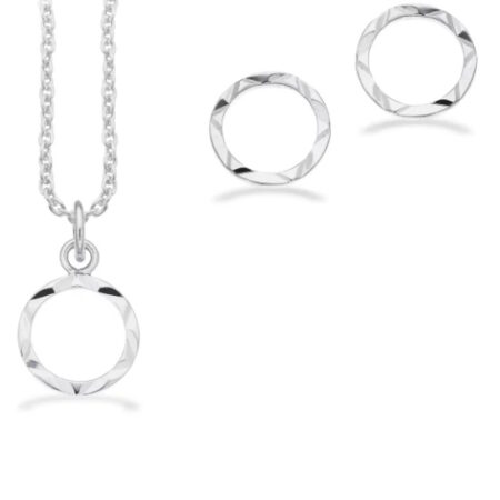 Pixel Smykkesæt i Sølv